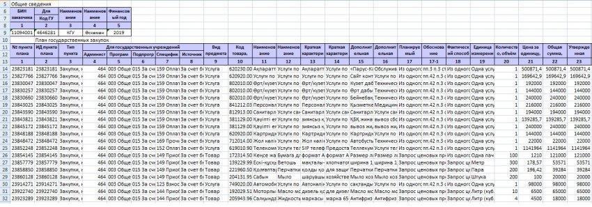 План государственных закупок №3 от 2019-01-15